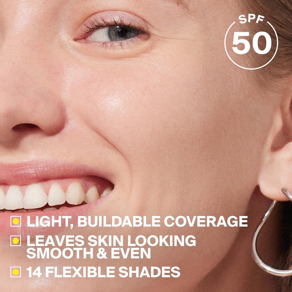 Supergoop! close-up of the tint texture demonstrating smooth, blendable coverage benefits