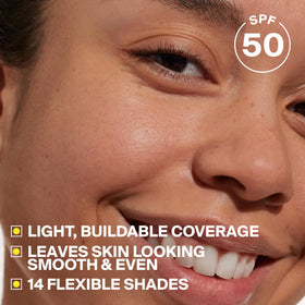 Supergoop! Protec(tint) texture swipe showing cushiony formula benefit