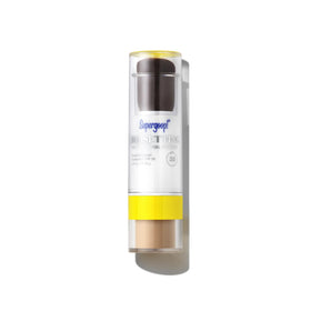 Supergoop! front packaging showing compact and SPF label for convenient protection