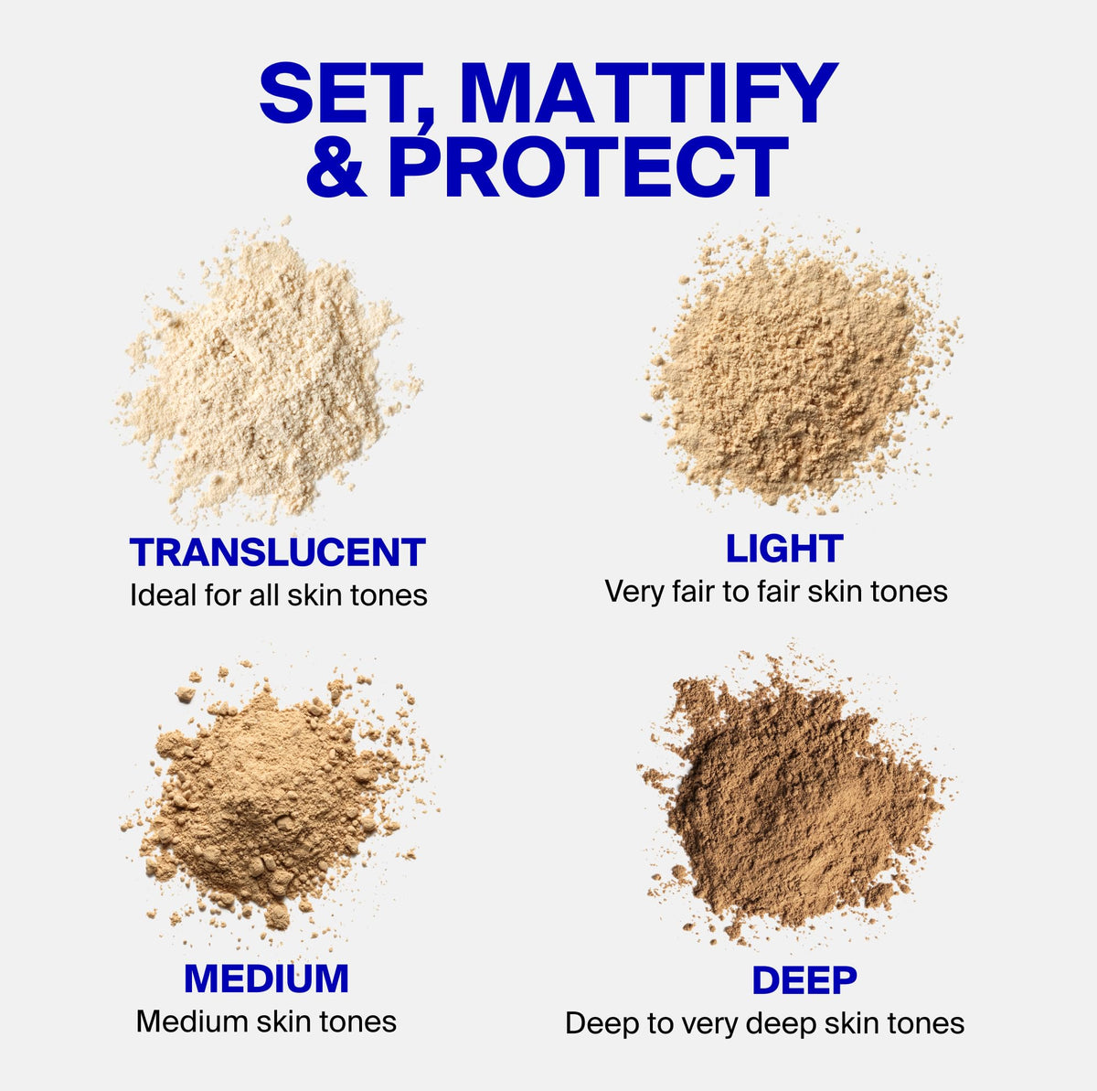 Supergoop! powder texture swatch highlighting matte, pore-blurring finish