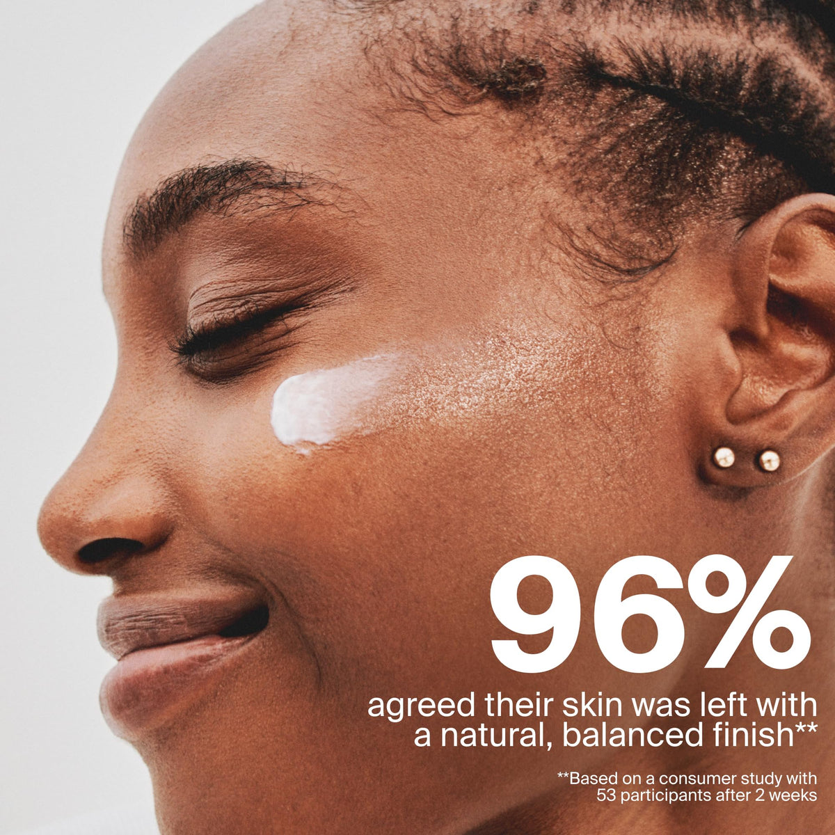 Supergoop! label detail highlighting key ingredients and SPF protection