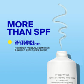 Supergoop! application on arm illustrating invisible, non-greasy finish