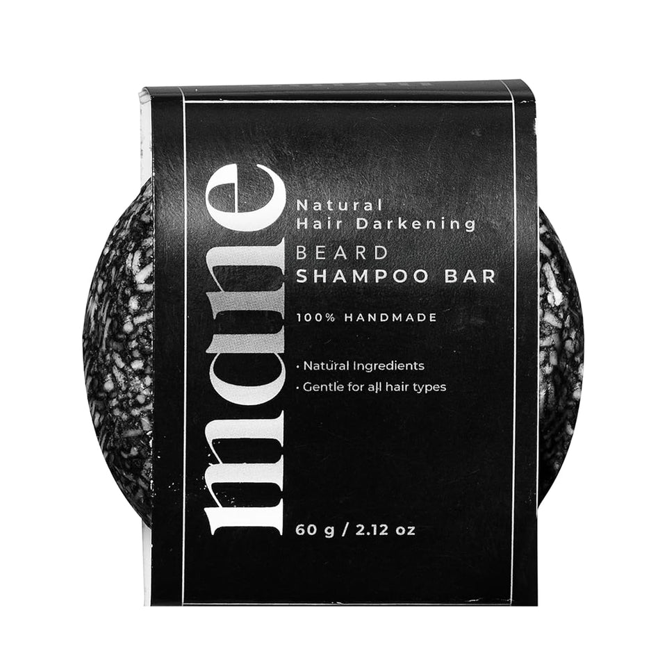 Superior Mane front packaging of the beard shampoo bar showing label and benefits