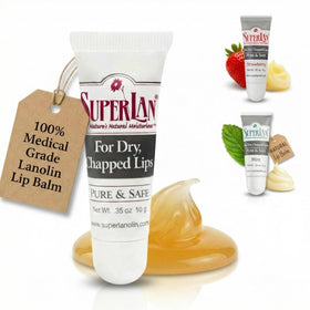 superlan front packaging showing compact balm and clean branding benefit travel-ready