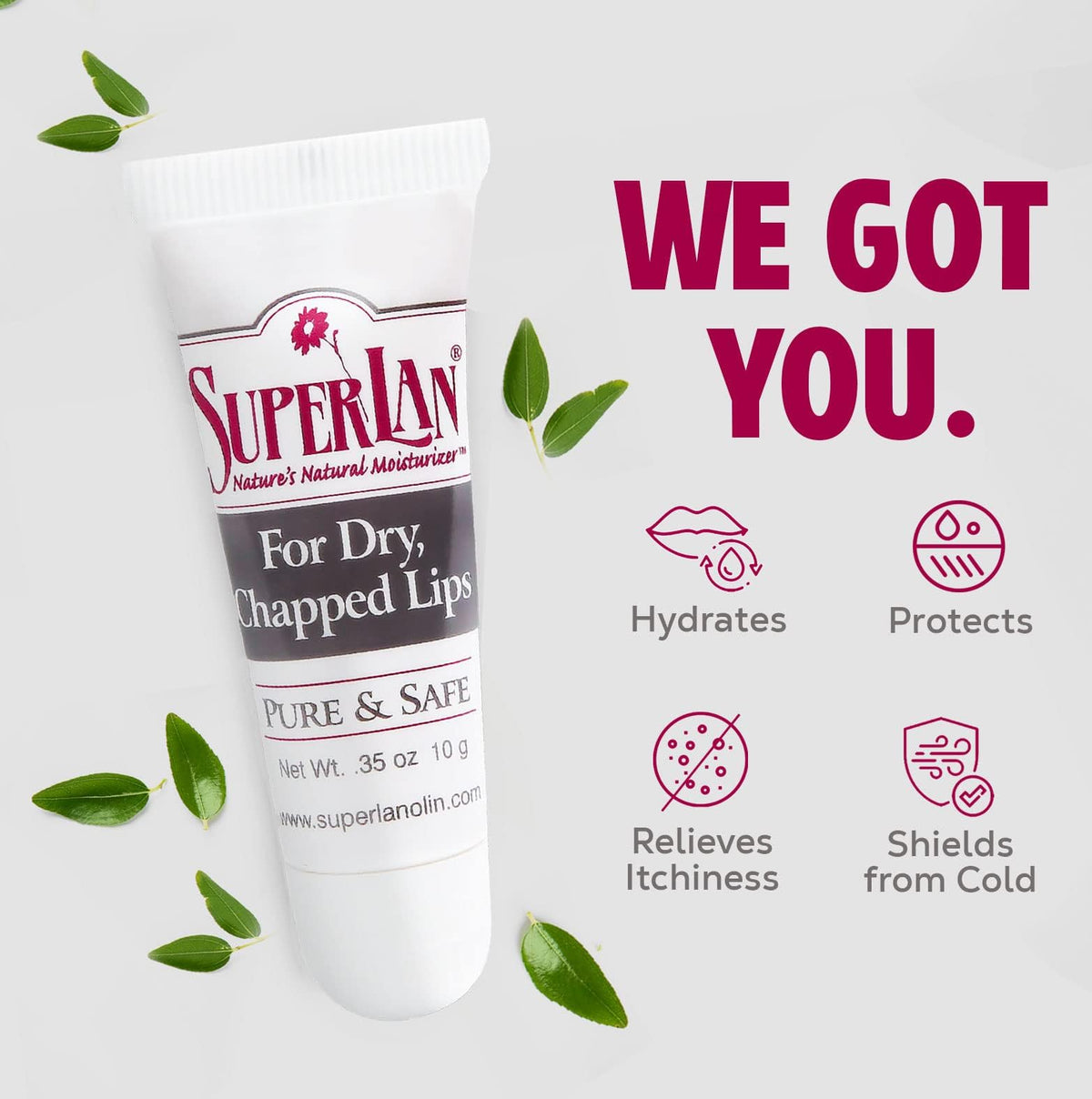 superlan in a purse setting representing portability and on-the-go lip care