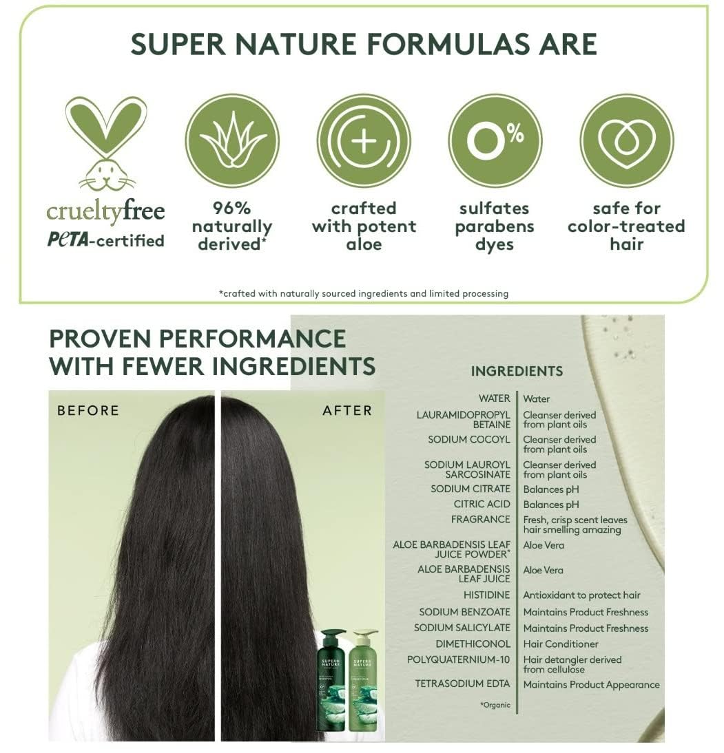 Supernature label detail displaying ingredient claims and transparency benefit