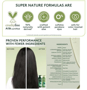 Supernature label detail displaying ingredient claims and transparency benefit