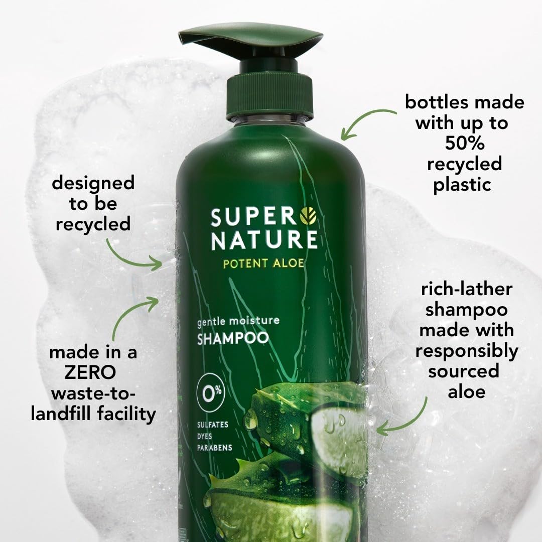 Supernature conditioner pour texture showing creamy hydration benefit