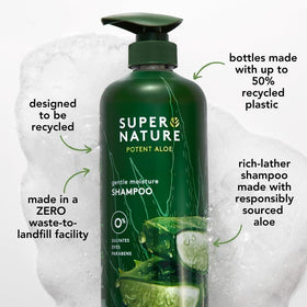 Supernature conditioner pour texture showing creamy hydration benefit