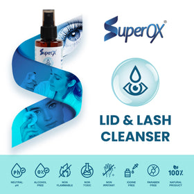 Superox bottle on bathroom vanity in routine setting demonstrating daily-use convenience