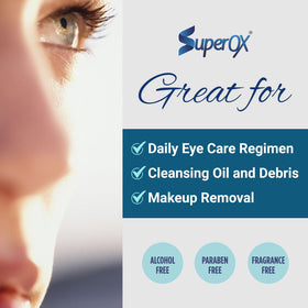 Superox droplet on skin highlighting pure saline texture and quick-drying benefit