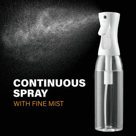 SUPER+ misting action over hair illustrating uniform hydration and easier styling
