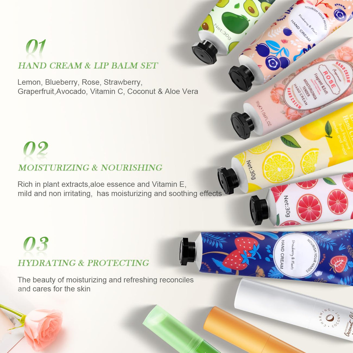 SUPERSUN open lip balm revealing creamy swirl texture for soothing lips