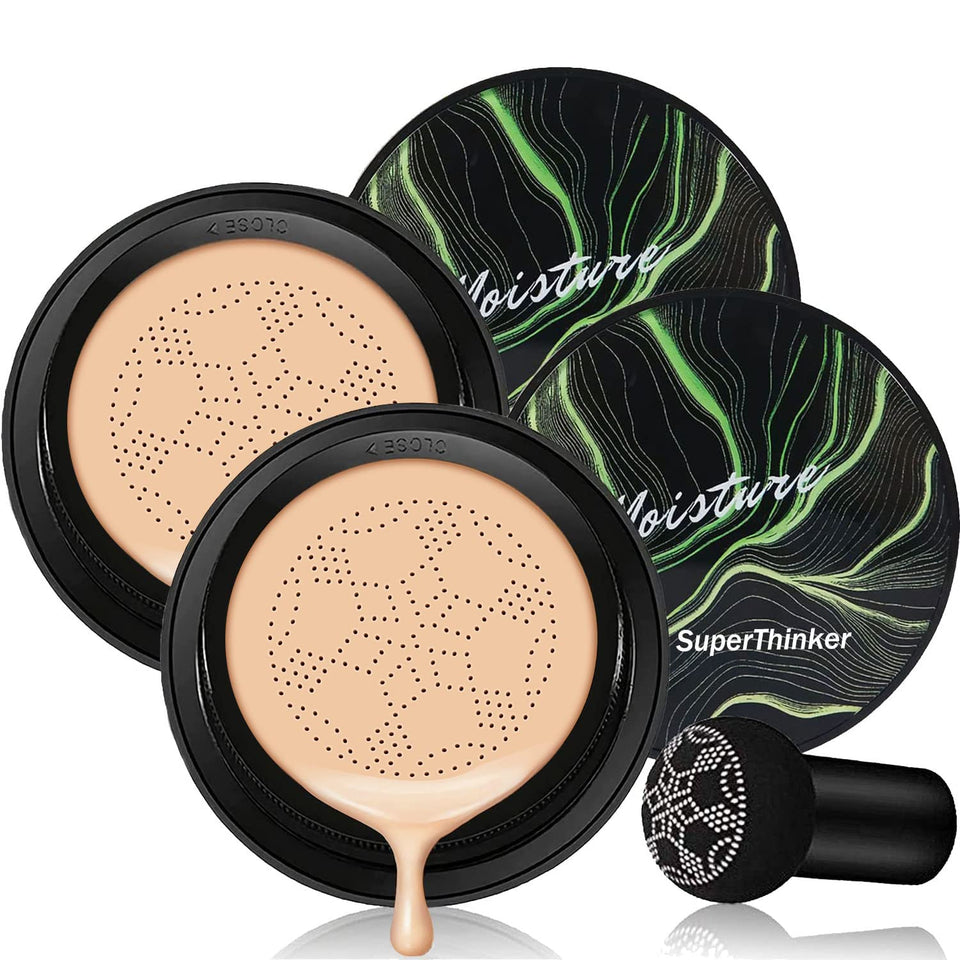 SuperThinker compact open showing cushion and mirror, portable coverage benefit