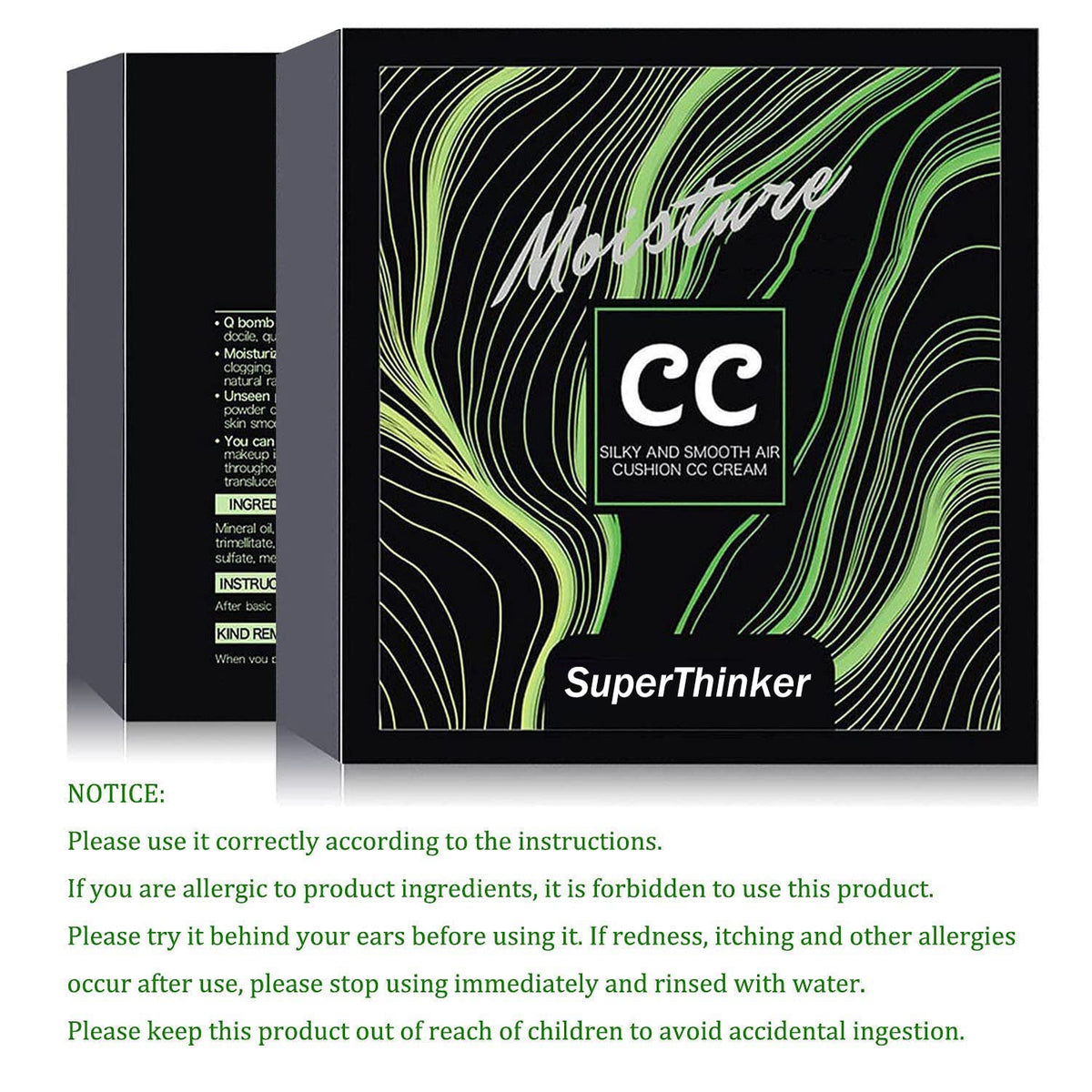 SuperThinker cushion in a makeup bag lifestyle scene for everyday use