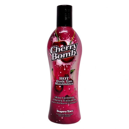 Supre Cherry Bomb front packaging showing bottle and cherry design, highlights rich fragrance
