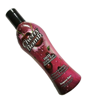 Supre Cherry Bomb next to ruler showing 8 oz bottle scale and travel-friendly size