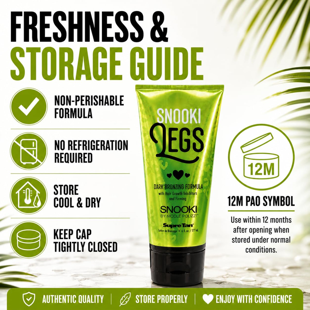 Supre Snooki tube with tropical props emphasizing fragrance and freshness