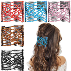 Suptizizkz multi-color pack showing five elastic combs and quick styling benefit