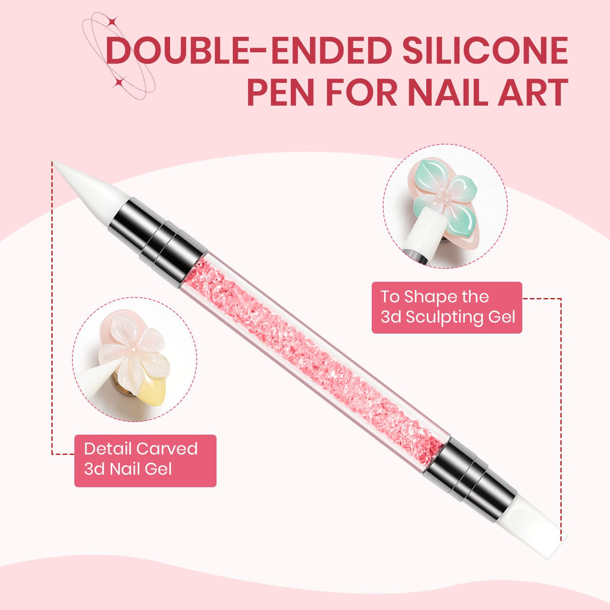 SUPWEE artist sculpting a 3D nail design to show ease of use