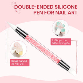 SUPWEE artist sculpting a 3D nail design to show ease of use