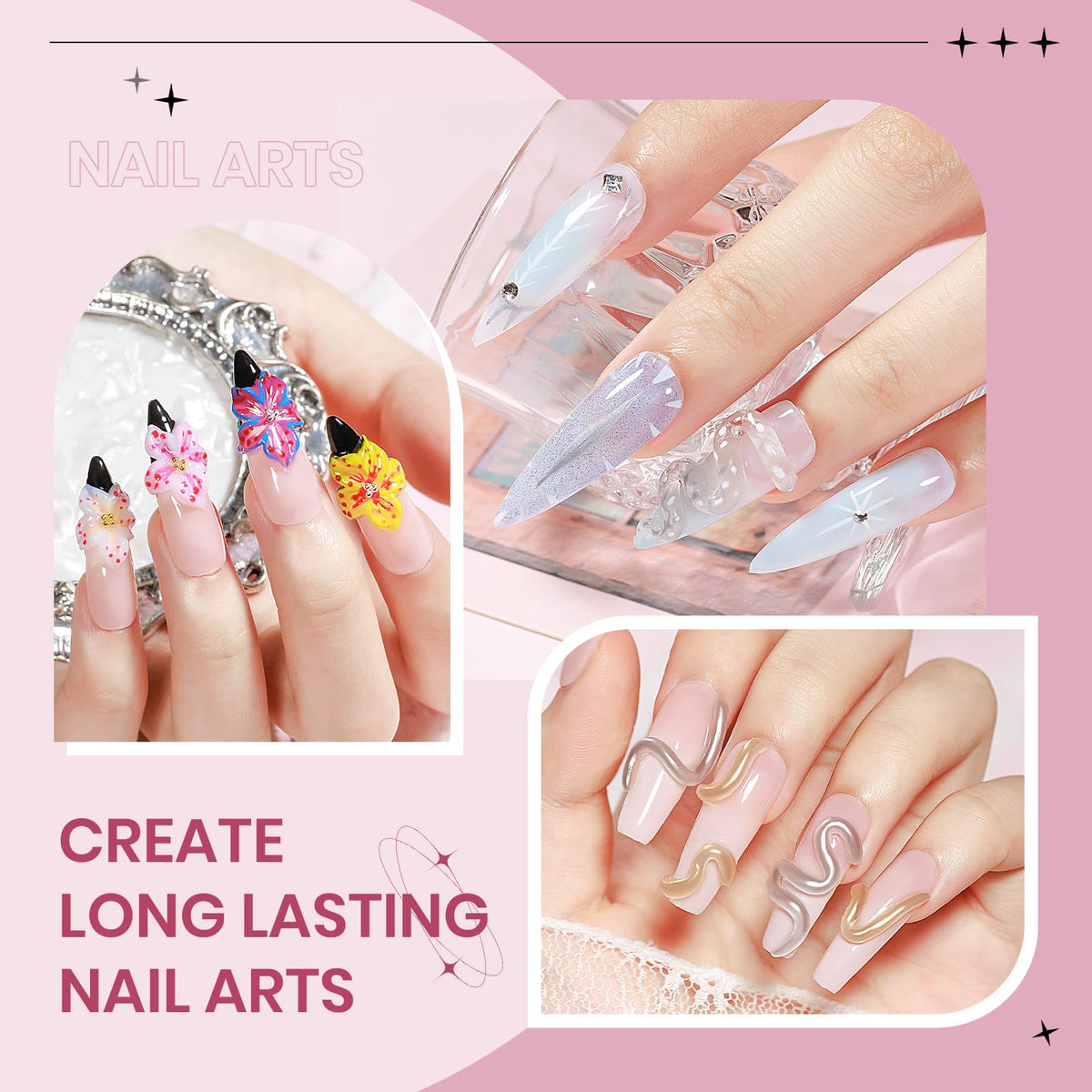 SUPWEE applying gel into a dual form on a natural nail for extension creation benefit