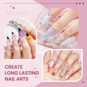 SUPWEE applying gel into a dual form on a natural nail for extension creation benefit