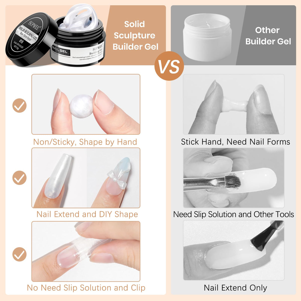 SUPWEE silver and gold chrome powders with swatches for metallic accent effects
