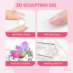 SUPWEE clear solid gel close-up showing consistency for precise sculpting