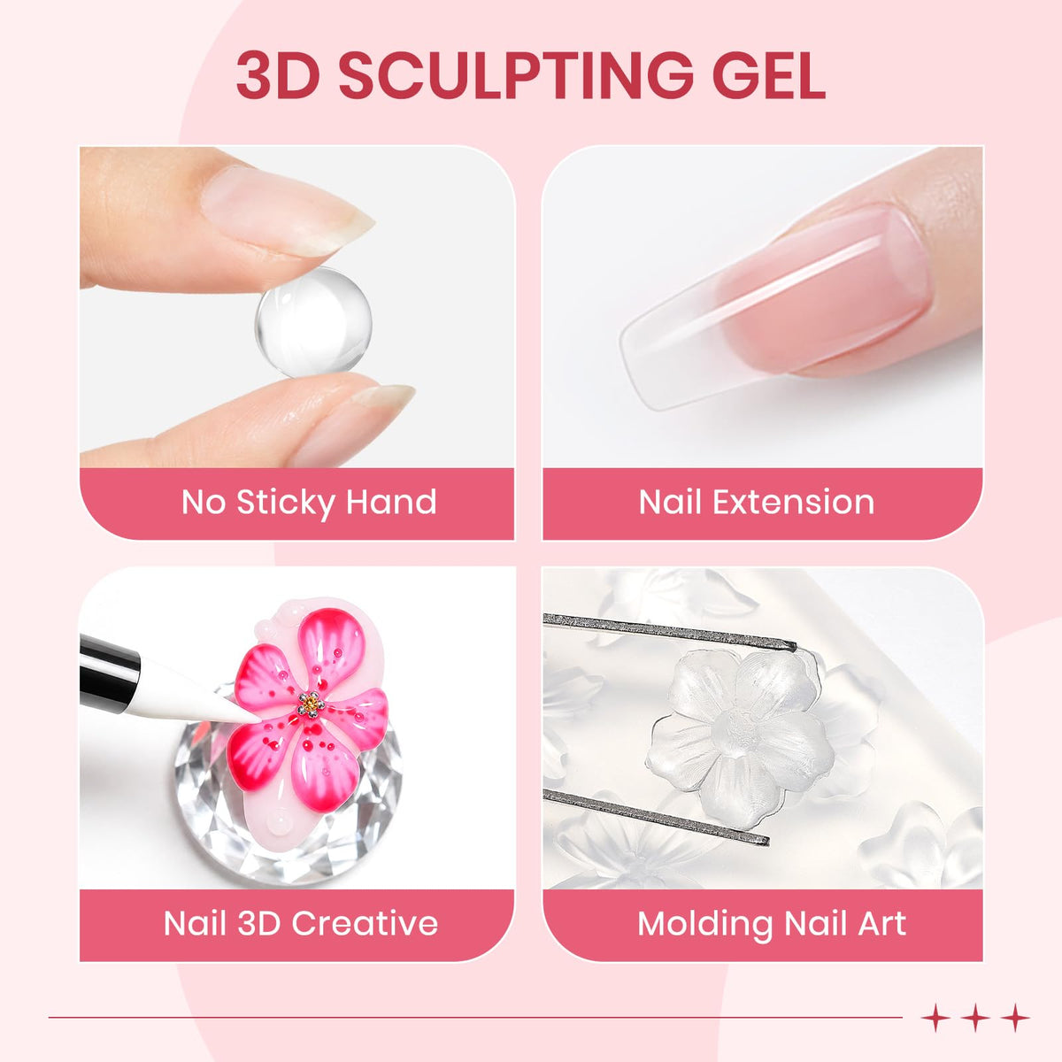 SUPWEE clear solid gel pot close-up demonstrating firm texture