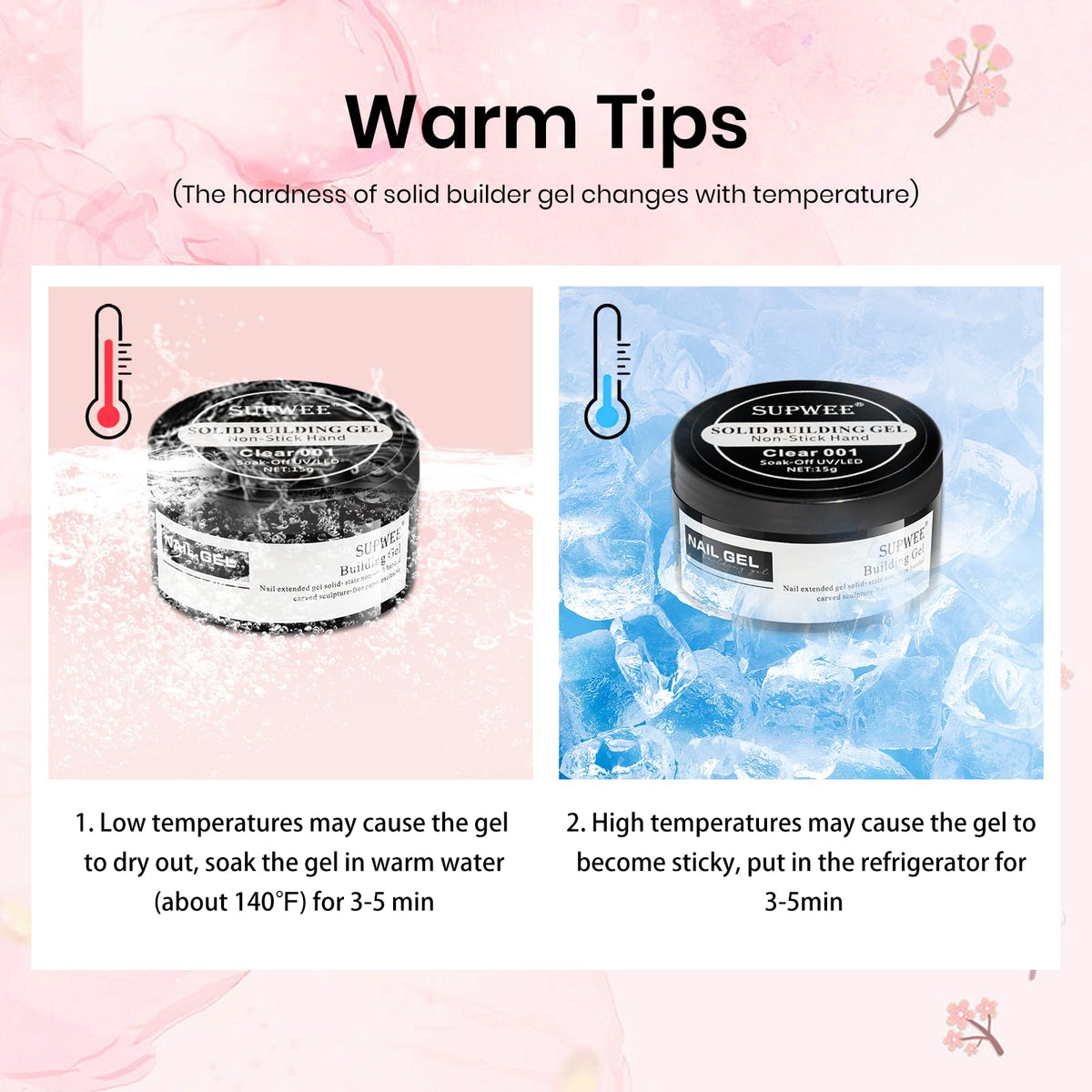 SUPWEE gel texture close-up demonstrating firm, sculptable consistency benefit