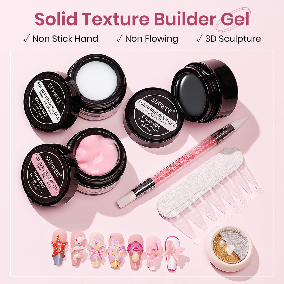 SUPWEE dual forms and 24-piece mold set displayed for easy sculpting and clean application