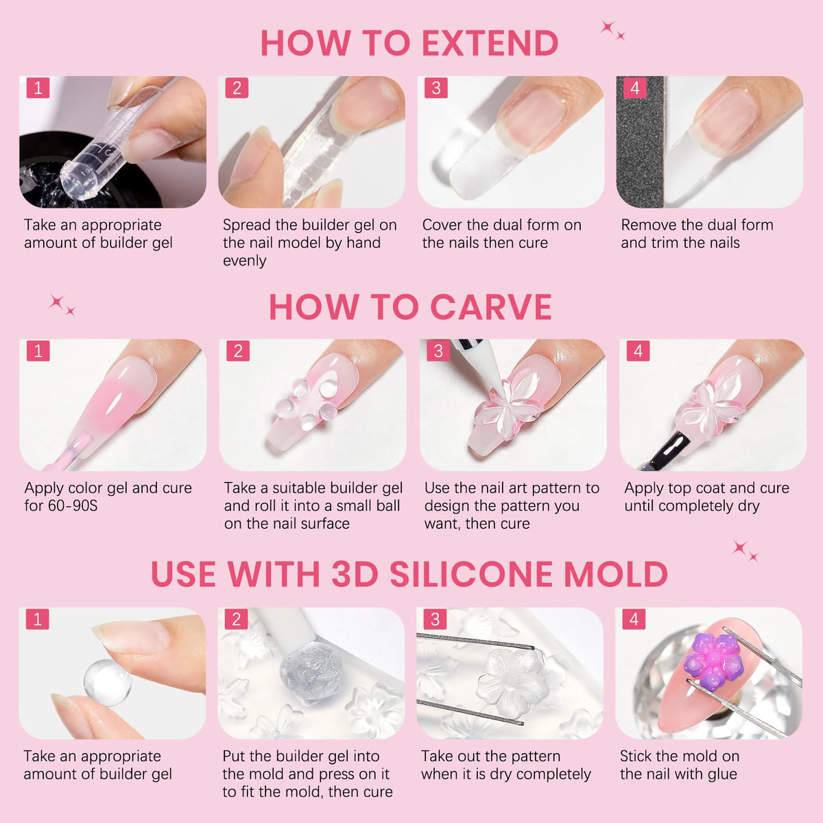 SUPWEE finished nail lifestyle shot showing durable sculpted manicure result
