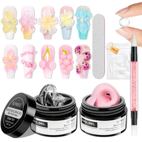 SUPWEE front packaging showing clear and pink builder gels for quick identification