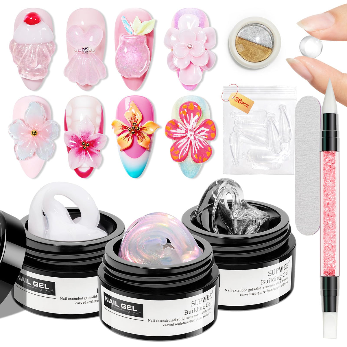 SUPWEE front packaging kit displayed with jars and tools showing full contents and ease