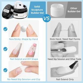 SUPWEE gel pressed on tip during sculpting showing easy application benefit