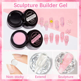 SUPWEE gel placed on a dual form mid-sculpt to illustrate shaping advantage
