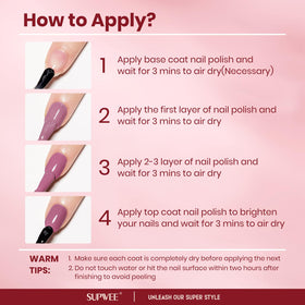 SUPWEE close-up of glossy finished nail showing high-shine result