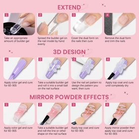 SUPWEE finished 3D nails on hands showing salon-style results and decorative detail