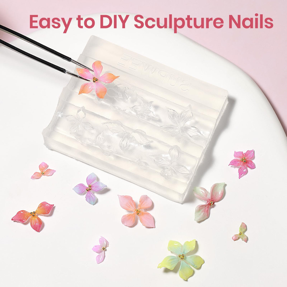 SUPWEE finished nail extensions showcasing strength and decorative possibilities