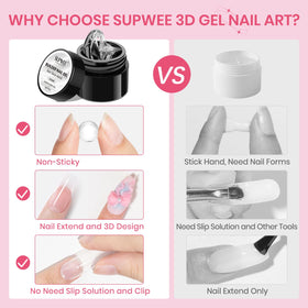SUPWEE pearl white gel sheen close-up highlighting subtle shimmer effect