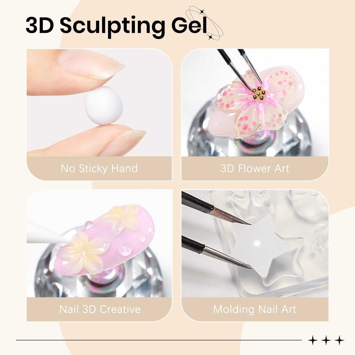 SUPWEE white sculpting gel close-up showing firm carving surface