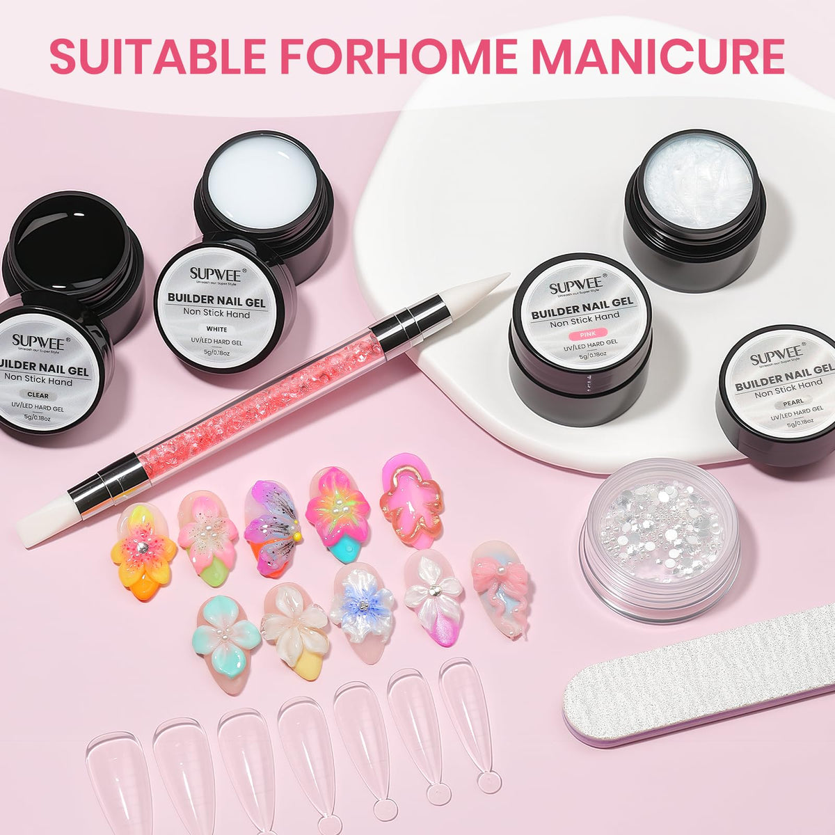 SUPWEE white gel texture close-up demonstrating firm non-sticky handling