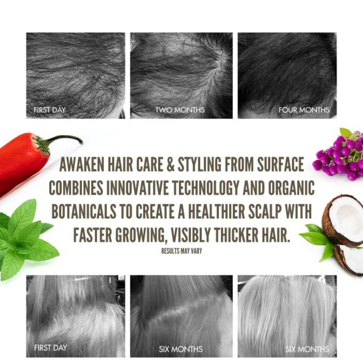 SURFACE ingredient close-up highlighting amaranth protein to support strand strength