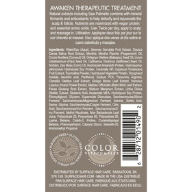 Surface Awaken dispensing nozzle demonstrating precise scalp application and convenient use