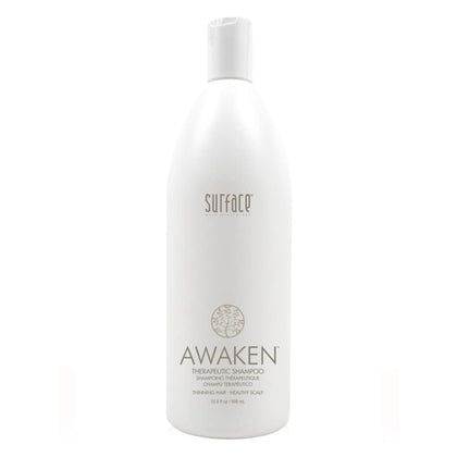 SURFACE front bottle showing label and size, highlights natural formula benefit