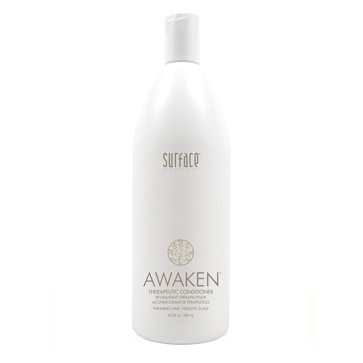 SURFACE front packaging of the 33.8 oz conditioner showing size and label, conveys value