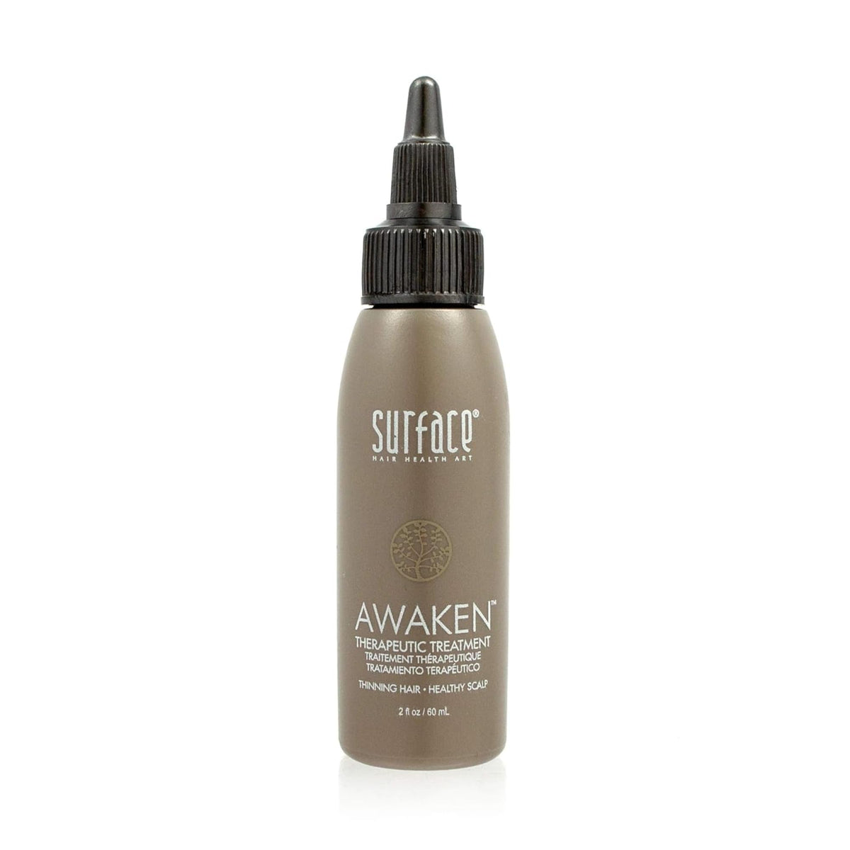 SURFACE front bottle shot showing product and branding, clarifies purpose