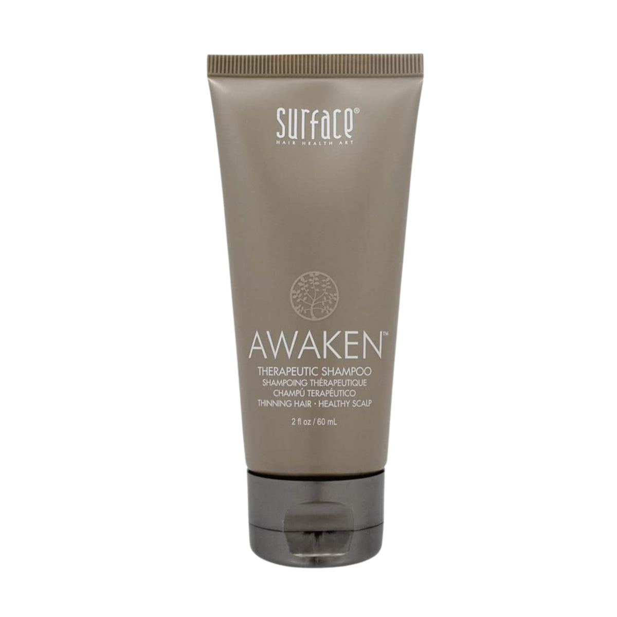SURFACE front packaging showing bottle and branding, highlights clean formulation