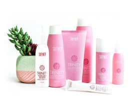 SURFACE applying Trinity cream on damp hair improves detangling and shine